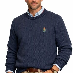 Vintage Chaps Ralph Lauren Navy Blue Crewneck Sweater 100% Cotton